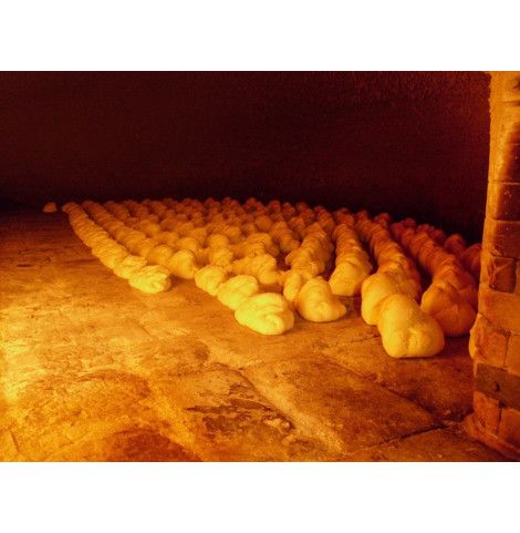 Cottura Pane di Matera in forno a legna