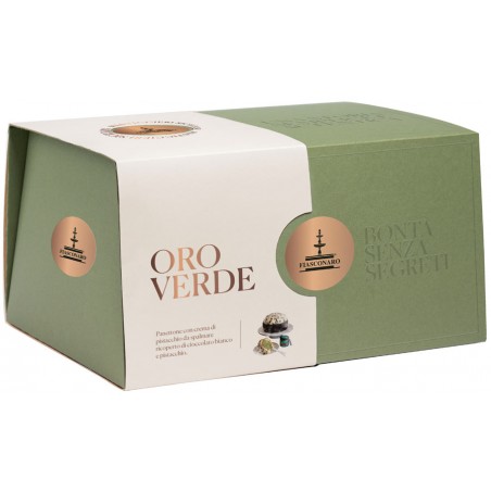 Panettone artigianale al pistacchio siciliano Oro Verde prodotto da Fiasconaro