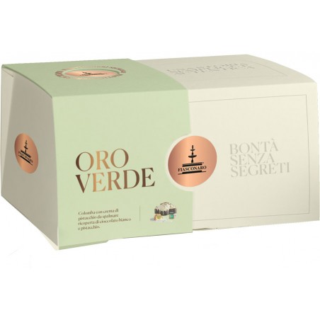 scatola colomba oro verde fiasconaro