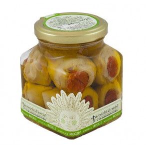 Carciofini ripieni di pomodori secchi sott'olio